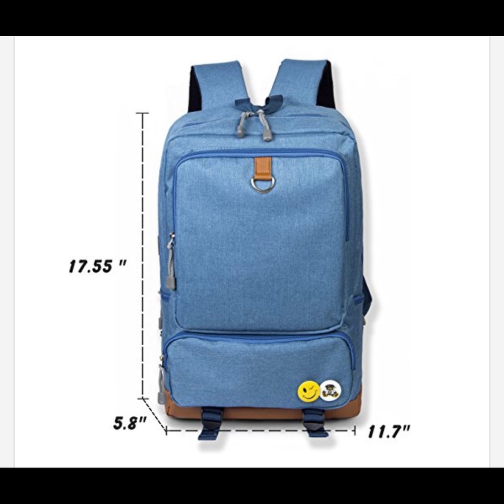 SUVOM College School Backpack USB Charging Port